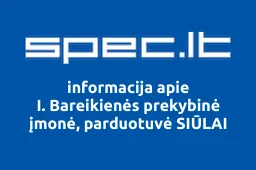 I. Bareikienės prekybinė įmonė, parduotuvė SIŪLAI iliustracija