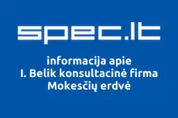 I. Belik konsultacinė firma Mokesčių erdvė iliustracija