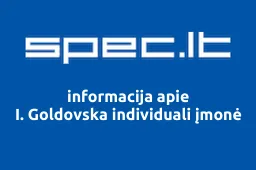 I. Goldovska individuali įmonė | spec.lt