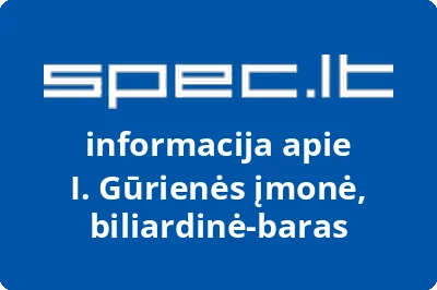 I. Gūrienės įmonė, biliardinė-baras
