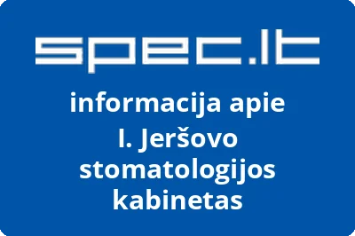 I. Jeršovo stomatologijos kabinetas