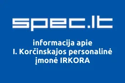 I. Korčinskajos personalinė įmonė IRKORA | spec.lt