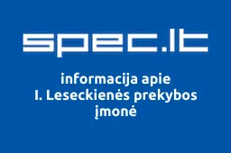 I. Leseckienės prekybos įmonė | spec.lt