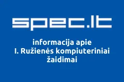 I. Ružienės kompiuteriniai žaidimai | spec.lt
