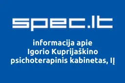 Igorio Kuprijaškino psichoterapinis kabinetas, IĮ | spec.lt