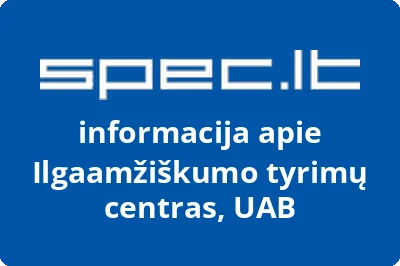 Ilgaamžiškumo tyrimų centras, UAB | spec.lt