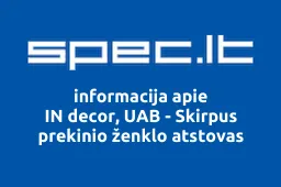 IN decor, UAB - Skirpus prekinio ženklo atstovas iliustracija