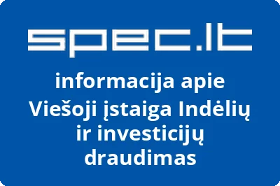 Indėlių ir investicijų draudimas, VŠĮ