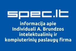 Individuali A. Brundzos intelektualinių ir kompiuterinių paslaugų firma TAKTAS | spec.lt
