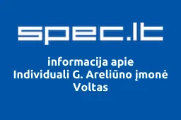 Individuali G. Areliūno įmonė Voltas | spec.lt