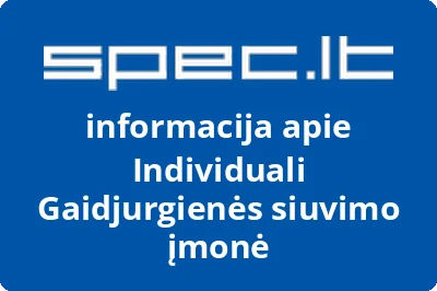 Individuali Gaidjurgienės siuvimo įmonė