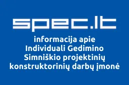 Individuali Gedimino Simniškio projektinių konstruktorinių darbų įmonė GEDSON PROJECT | spec.lt