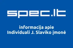 Individuali J. Slaviko įmonė | spec.lt