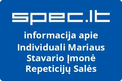 Individuali Mariaus Stavario Įmonė Repeticijų Salės