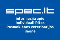 Individuali Ritos Pasmokienės veterinarijos įmonė | spec.lt