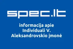 Individuali V. Aleksandrovskio įmonė | spec.lt