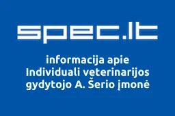 Individuali veterinarijos gydytojo A. Šerio įmonė | spec.lt