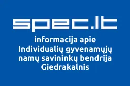 Individualių gyvenamųjų namų savininkų bendrija Giedrakalnis | spec.lt
