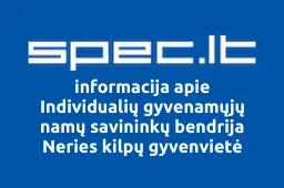 Individualių gyvenamųjų namų savininkų bendrija Neries kilpų gyvenvietė iliustracija