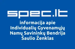 Individualių Gyvenamųjų Namų Savininkų Bendrija Šaulio Ženklas | spec.lt