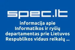 Informatikos ir ryšių departamentas prie Lietuvos Respublikos vidaus reikalų ministerijos | spec.lt