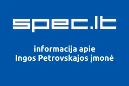 Ingos Petrovskajos įmonė | spec.lt