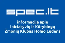 Iniciatyvių ir Kūrybingų Žmonių Klubas Homo Ludens | spec.lt