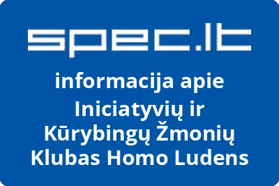 Iniciatyvių ir Kūrybingų Žmonių Klubas Homo Ludens