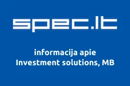 Investment solutions, MB | spec.lt
