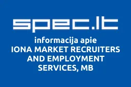 IONA MARKET RECRUITERS AND EMPLOYMENT SERVICES, MB | spec.lt