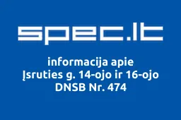 Įsruties g. 14-ojo ir 16-ojo DNSB Nr. 474 | spec.lt