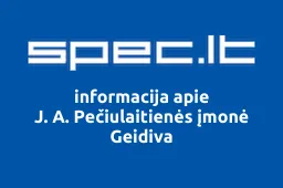J. A. Pečiulaitienės įmonė Geidiva | spec.lt