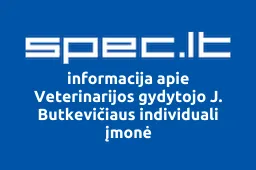 Veterinarijos gydytojo J. Butkevičiaus individuali įmonė | spec.lt