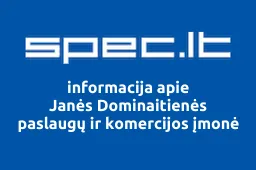 Janės Dominaitienės paslaugų ir komercijos įmonė | spec.lt