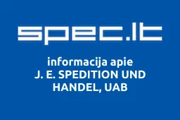 J. E. SPEDITION UND HANDEL, UAB | spec.lt