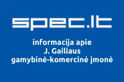 J. Gailiaus gamybinė-komercinė įmonė | spec.lt