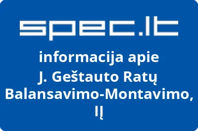 J. Geštauto ratų balansavimomontavimo individuali įmonė