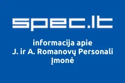 J. ir A. Romanovų Personali Įmonė iliustracija