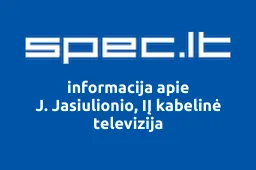 J. Jasiulionio, IĮ kabelinė televizija | spec.lt