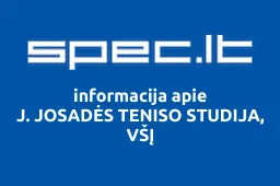 J. JOSADĖS TENISO STUDIJA, VŠĮ | spec.lt