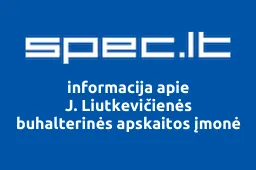 J. Liutkevičienės buhalterinės apskaitos įmonė | spec.lt