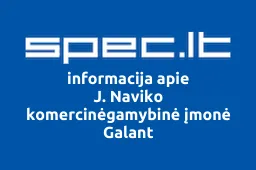 J. Naviko komercinėgamybinė įmonė Galant | spec.lt