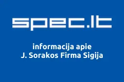 J. Sorakos Firma Sigija | spec.lt