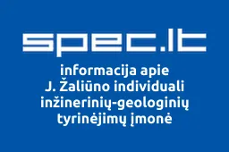 J. Žaliūno individuali inžinerinių-geologinių tyrinėjimų įmonė | spec.lt