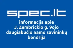 J. Zembrickio g. 9ojo daugiabučio namo savininkų bendrija | spec.lt