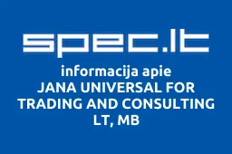 JANA UNIVERSAL FOR TRADING AND CONSULTING LT, MB iliustracija