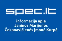 Janinos Marijonos Čekanavičienės įmonė Kurpė | spec.lt