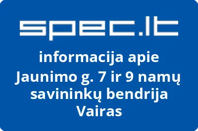 Jaunimo g. 7 ir 9 namų savininkų bendrija Vairas | spec.lt