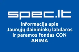 Jaunųjų dainininkų labdaros ir paramos fondas CON ANIMA | spec.lt