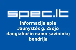 Jaunystės g. 25ojo daugiabučio namo savininkų bendrija | spec.lt
